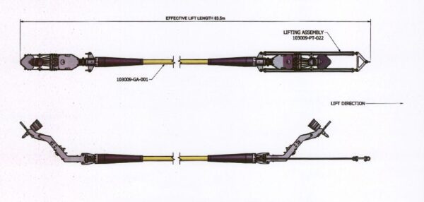 Drawing of 80m HFL