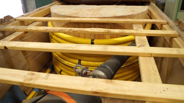 HFL Hose coiled in pallet top view